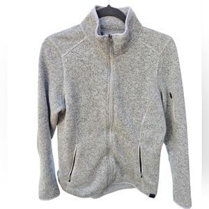 LL Bean Sweater Fleece Full-Zip Jacket Womens/Misses Size Medium Pewter 279684